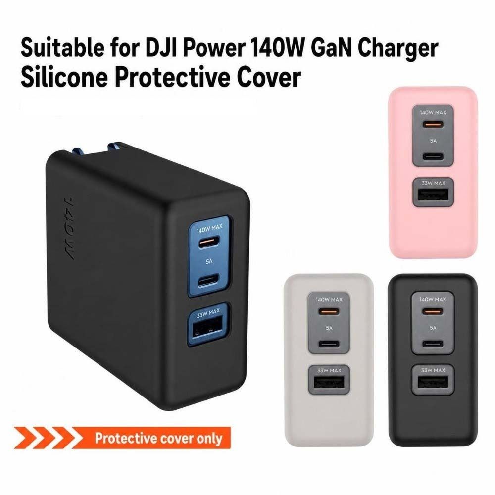 Shockproof Silicone Case Dustproof Carrying Case for DJI Power 140W GaN Charger Travel