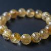 Jewelry Town Shosenkyo Rutilated Quartz 13mm 18cm Inner Power Stone for Good Fortune and Career [Eigado] Bracelet, Beads, Diameter,