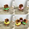 Adorable Capybara Plush Toy Swimming Ring Keychain For Kids Featuring Cute Frog Design