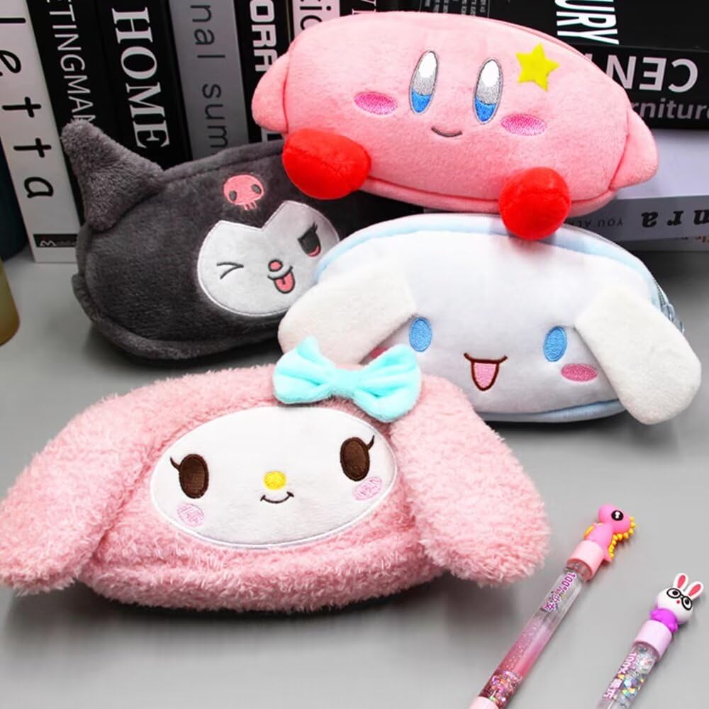 Cute Kuromi and Sanrio Pencil Large Simple Suitable for Kids and and High School Stylish Moe 20 x 11 x 3 C Case, Capacity, Design, Adults, Elementary,