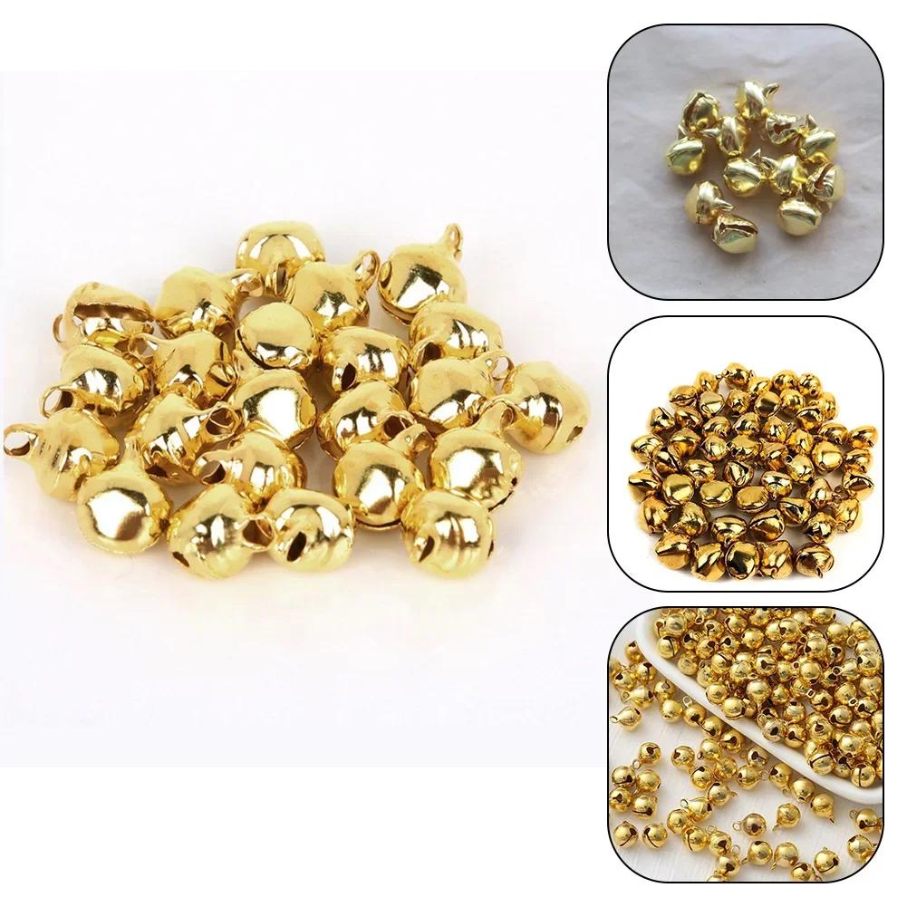 Brand New Durable And Practical High Quality Party Craft Bells Christmas Tree 6mm/8mm/10mm/12mm/14mm Gold Metal