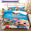 3pcs Custom Name CoComelon - Dance Party Bedding Set Duvet Cover Closure Includes 1 Duvet Cover & 2 Pillowcases for All Seasons Bedroom Decor