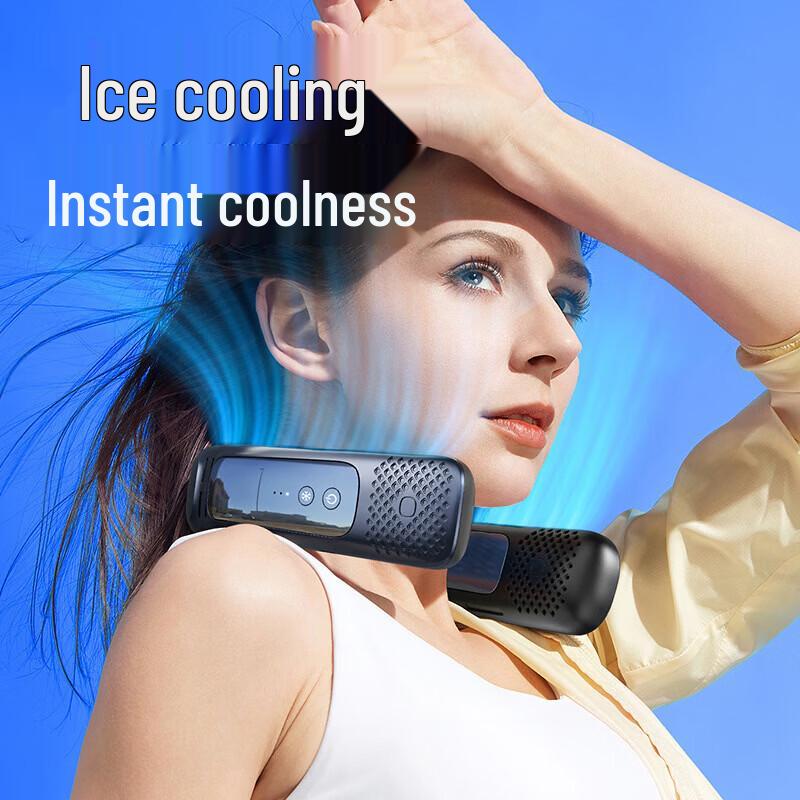 Hands-Free Portable Neck Fan чёрный