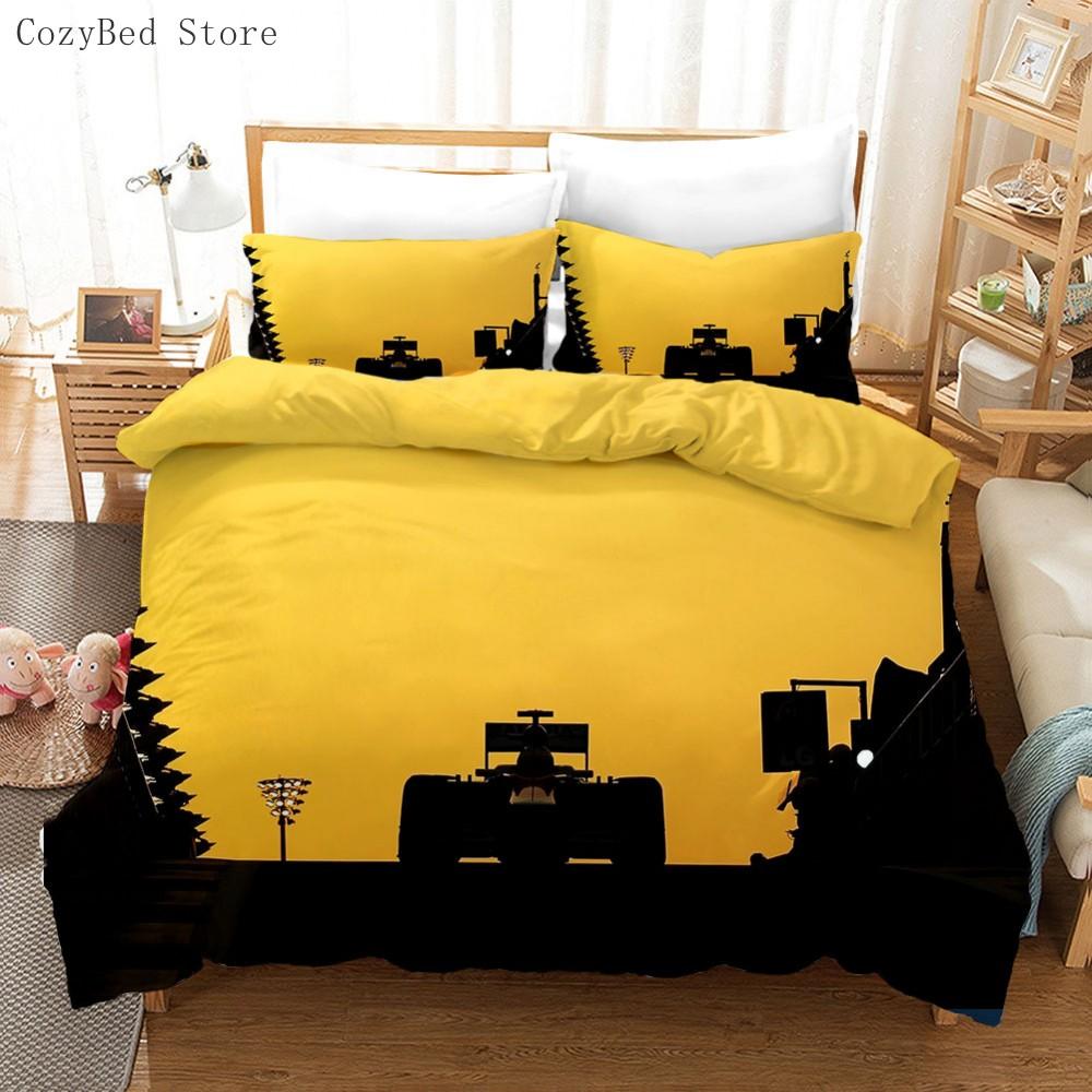 Racing Cars Bedding Set 3D Printed Duvet Cover Extreme Sports Home Decor Bedclothes For Adult Teen Boys Home Textiles