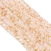 4/6/8mm Austria Faceted Crystal Beads White Jade Amber Glass Loose Beads For Jewelry Making DIY Bracelets Necklace Accessories