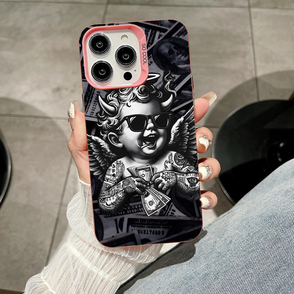 

USD Dollar Pink Translucent Mobile Phone Case for iPhone 17 16 15 14 13 12 11 X XR XS Air Pro Max Plus Colorful Cover iPhone 13