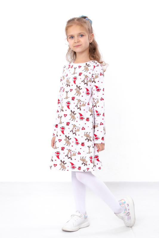 

Тепла сукня для дівчинки – М який в язаний трикотаж з начісуванням, Застібка-кнопка ззаду, Елегантна та зручна, Демісезонна, 6004-024 HC 134 теплим білим кольором