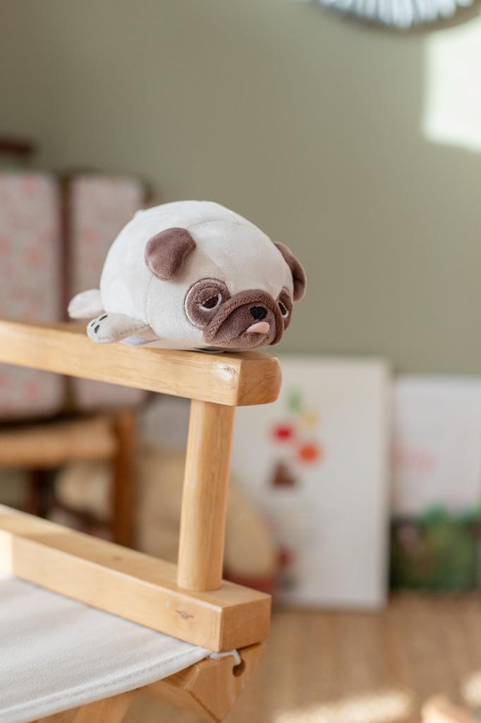 LIV HEART Marshmallow Animal Mascot Hana the Pug 11cm Fluffy and (approx. Long), Squishy, 48657-32