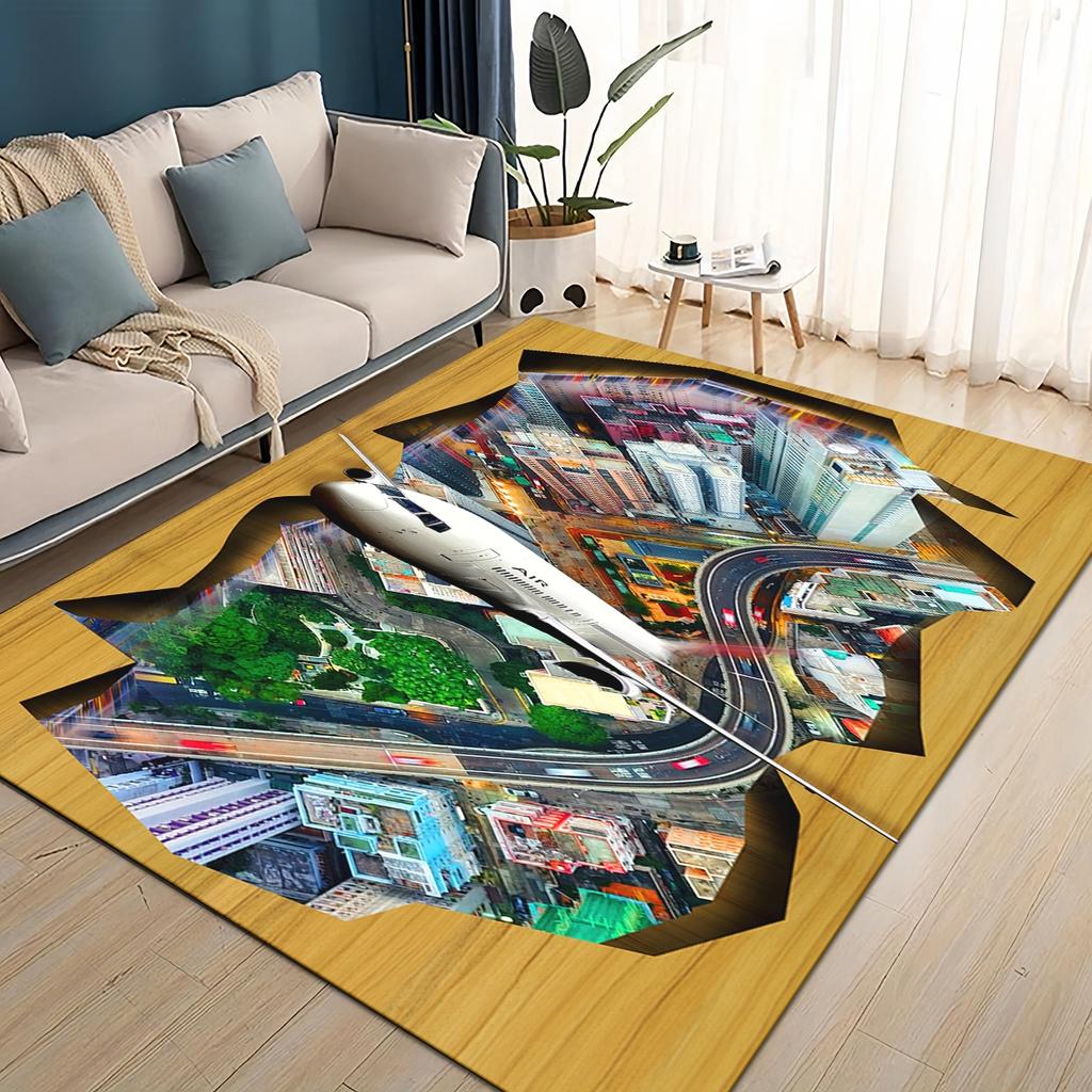 27 Style 3D Illusion Pattern Hallucination Underwater Dino Carpet Rug for Living Room Bedroom Home Sofa,kids Non-slip Floor Mat