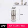 10pc 304 Stainless Steel Hexagonal Outer Wire Double Headed Straight Through Coupling Threaded Pipe Male Thread Hex Nipple Union