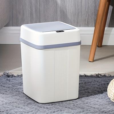 Automatic Bathroom Trash Can, Touchless Motion Sensor Garbage Can with Lid, Smart Plastic Slim Wastebasket for Bathroom, Office