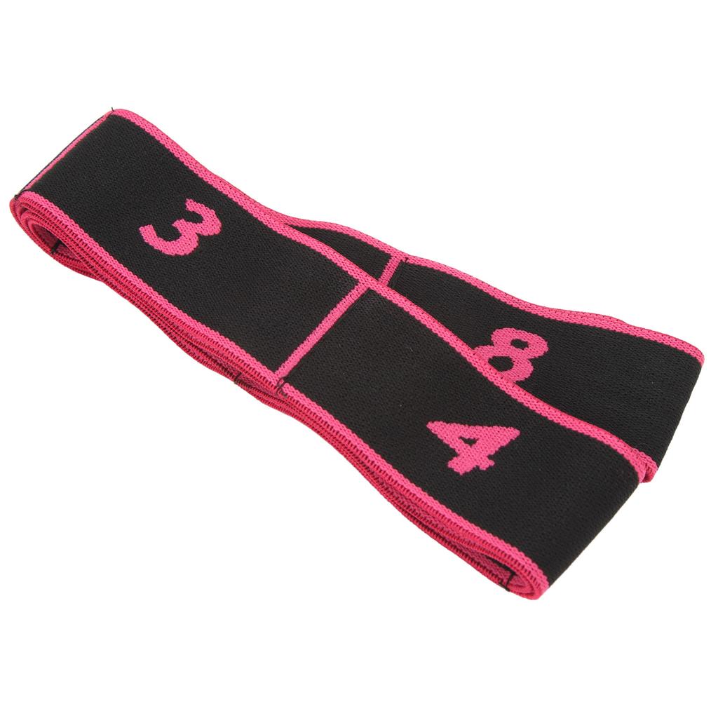 Yoga Stretch Exercise Band High Elasticity Numbers Print Sports Resistance Strap for Fitness