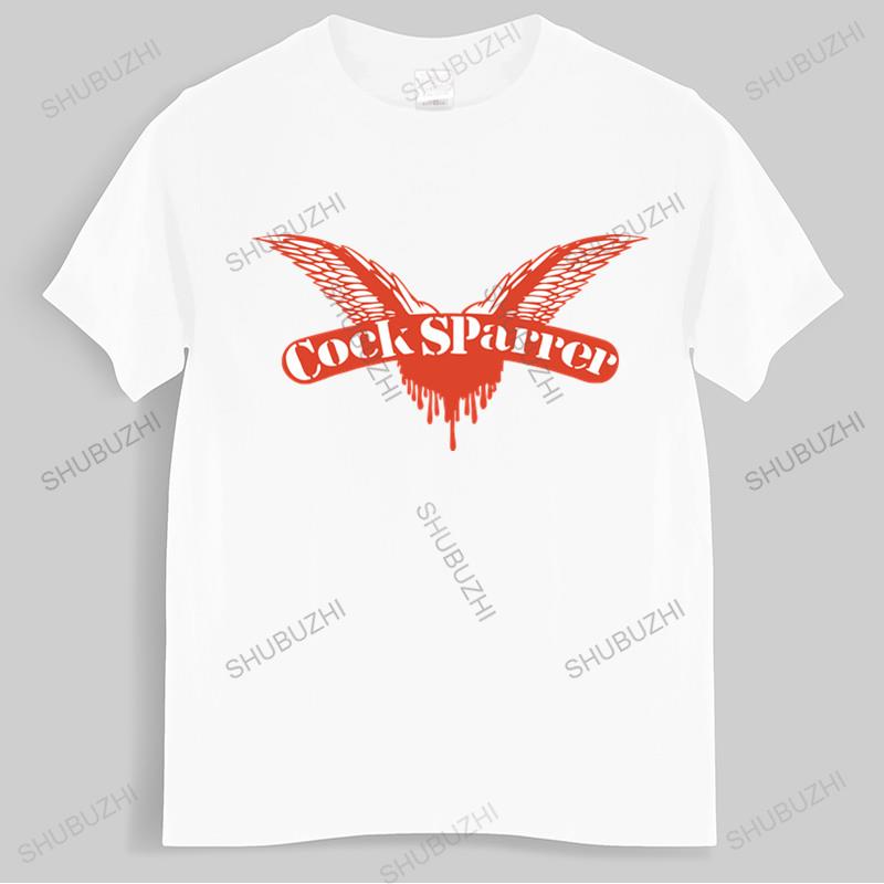 Streetwear Herren O-Ausschnitt T-Shirt Modemarke T-Shirt Herren COCK SPARRER CLASSIC WINGS Rock Punk Europäische Größe Unisex T-Shirt