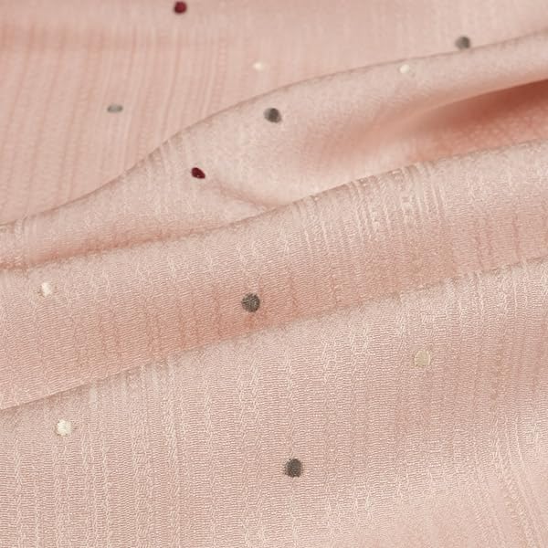 Kyoto Kimono Yuzen Obiage (Sash), Stylish Polka Dot Embroidery, Tango Chirimen, 100% Silk (A. Pink)