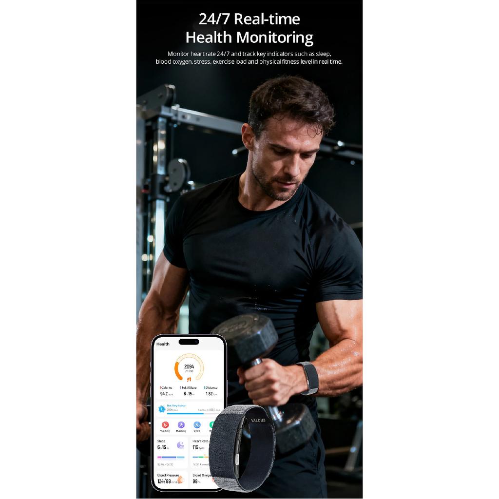 VALDUS New VITRO Smart Bracelet ECG Health Tracker Sports Fitness Heart Rate Blood Pressure Man Woman Wristband For ios Android