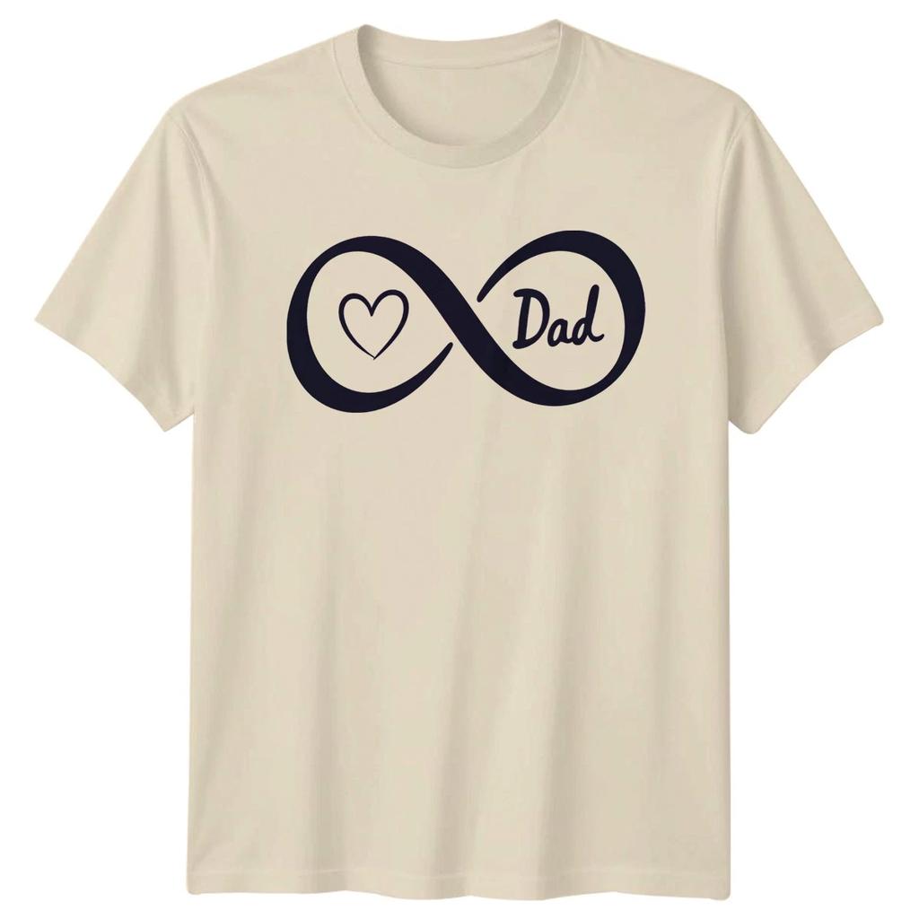 Dad Mens T-Shirt Infinity Heart Fatherhood Fathers Day Gift For Him