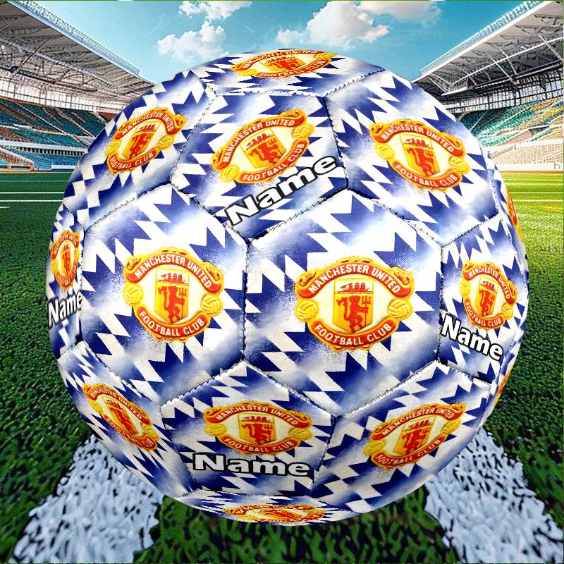 Custom Name Personalized Manchester United F.C-A Print Size 5 Soccer Ball Training & Match Football, for Team, Kicking, Gift for Football Enthusiasts