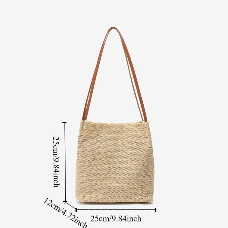 Summer Straw Weave Bag Beach Women's Tote Bag New Straw Shoulder Bag  Travel