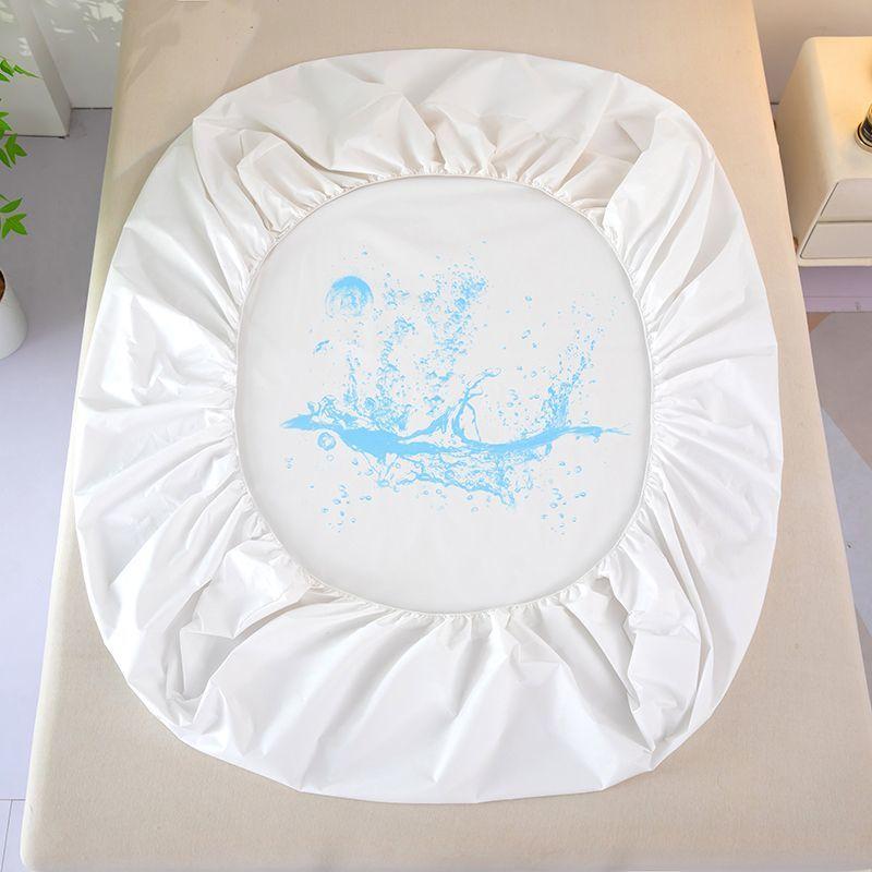 2025 New 99% Waterproof Solid Bed Fitted Sheet Nordic Adjustable Mattress Covers Four Corners with Elastic Band Anti-mite&Washable