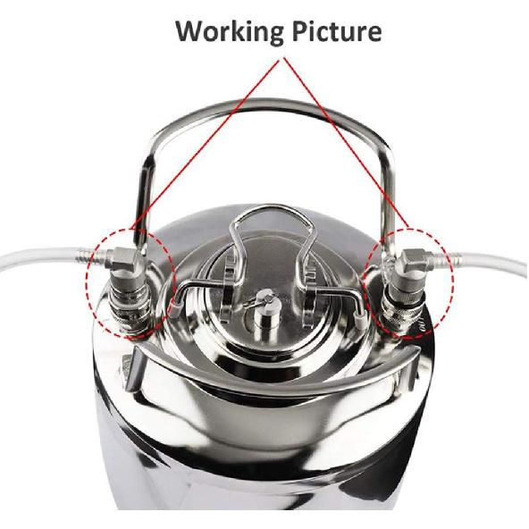 Keg Ball Lock Connector, Stainless Steel Ball Lock Keg Disconnect Quick Ball Lock Quick Connector Dispenser Beer Brewing Kegs Kegging Home Brew Corny