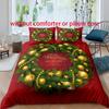 Christmas Style Digital Printed Duvet Kit - Polyester - Bedroom Decor -1 Bed Cover +2 Pillowcases (no pillow core)