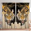 2pc Tiger Print Curtains  Rod Pocket   Sheer for Bedroom   Office   Kitchen   Living Room & Study – Stylish Home Decor