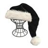 Chapéu de Pelúcia Preto Vermelho Natal Papai Noel Novidade Chapéu Crianças Decorações de Natal Para Ano Novo Casa Papai Noel Presente Festa Suprimentos