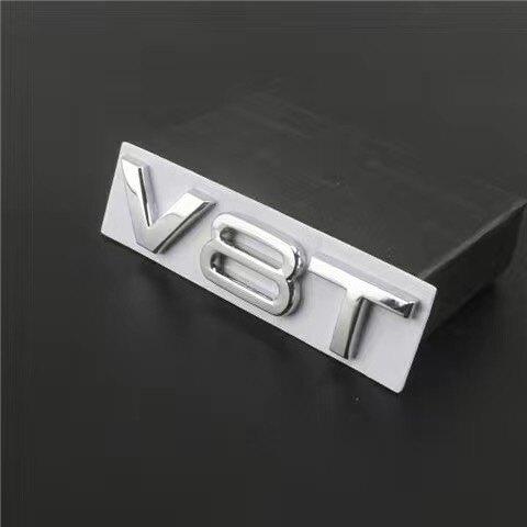 For Audi RS3 3D Metal Car Fender Side Emblem V6T V8T Logo For Audi S4 A4 B7 V6T Sticker A6 Golf 4 C7 SQ7 Q8 R8 S8 RS8 V8T Badge Accessories