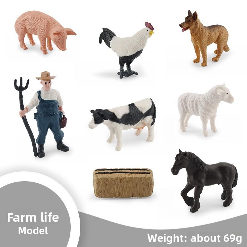 Bauernhofleben Tierfiguren Set PVC Bauernhof Szene Modell Für Kinderspiel und Sammlung