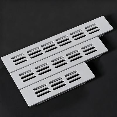 Pokrywa otworu wentylacyjnego szafy ze stopu aluminium Prostokątna 30 mm szerokości Dekoracyjny otwór wentylacyjny szafy Oddychająca siatka Kratka wentylacyjna