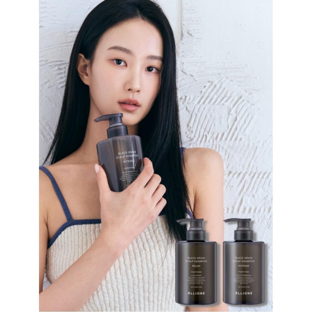 Allione Black Grain Hypoallergenic Black Grain Hair Loss Shampoo 2 Types  Relax Intense Relaxation 1/Add 1 relax