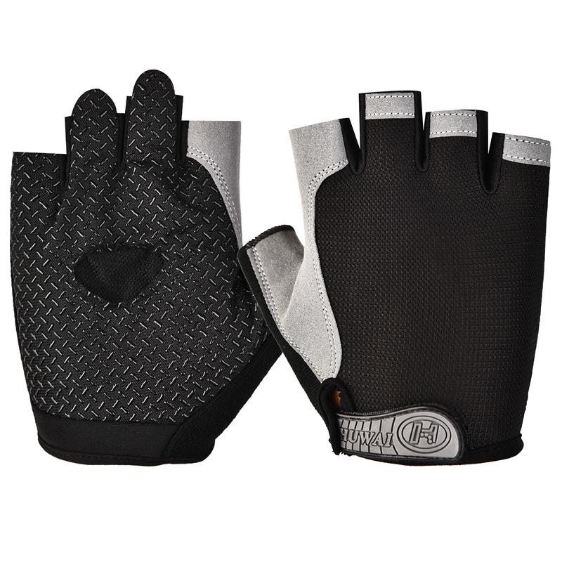 

Унисекс Перчатки без пальцев для велоспорта, рыбалки, пеших походов, фитнеса, амортизирующие Small