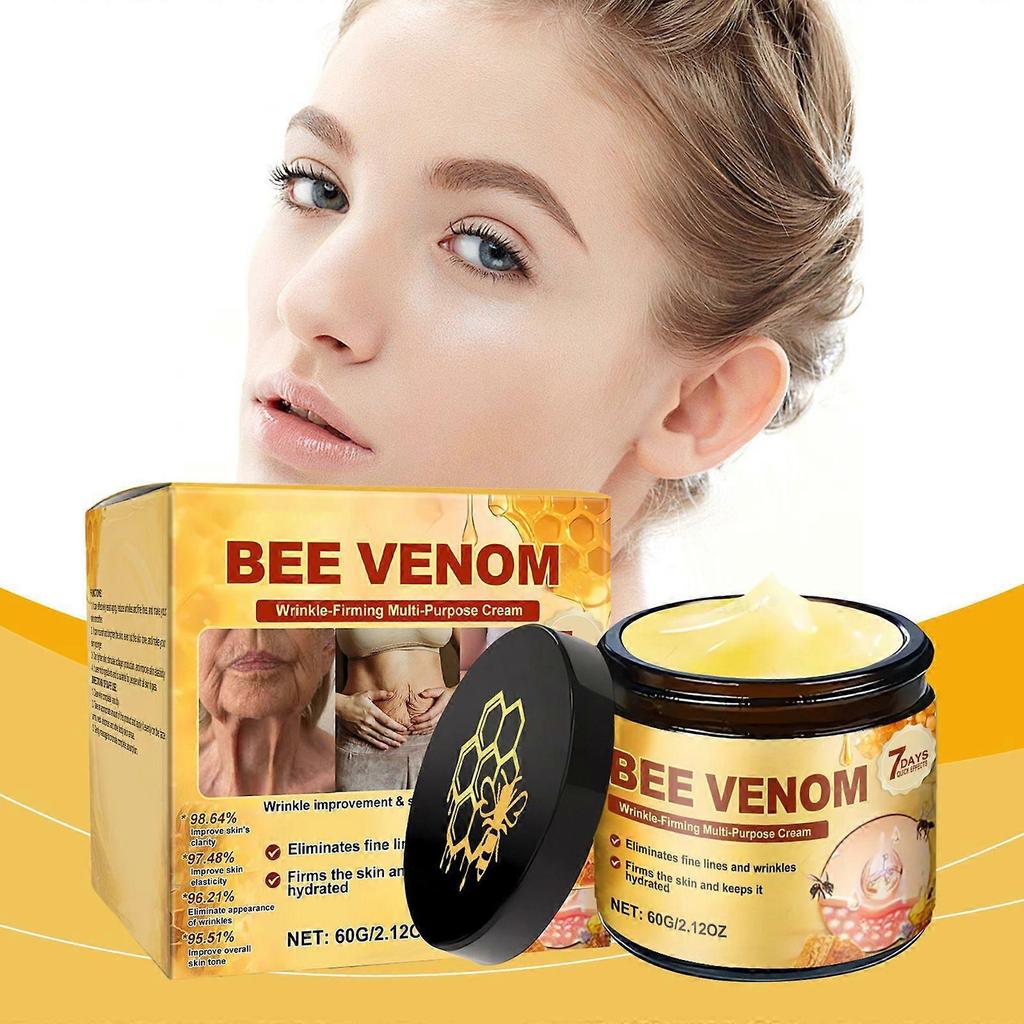 Bee Venom Cream, Anti-Wrinkle Firming Face Moisturizer, Multi-Purpose Wrinkle Removal Cream for All Skin Types, 50ml