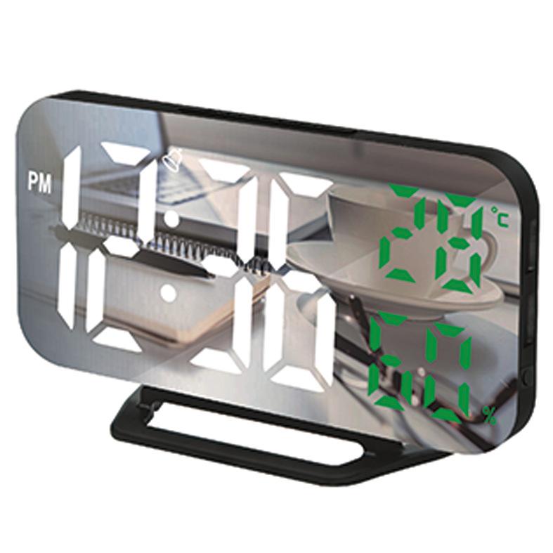 1111LW spot LED multi-function mirror alarm clock USB rechargeable digital clock ultra-thin and large