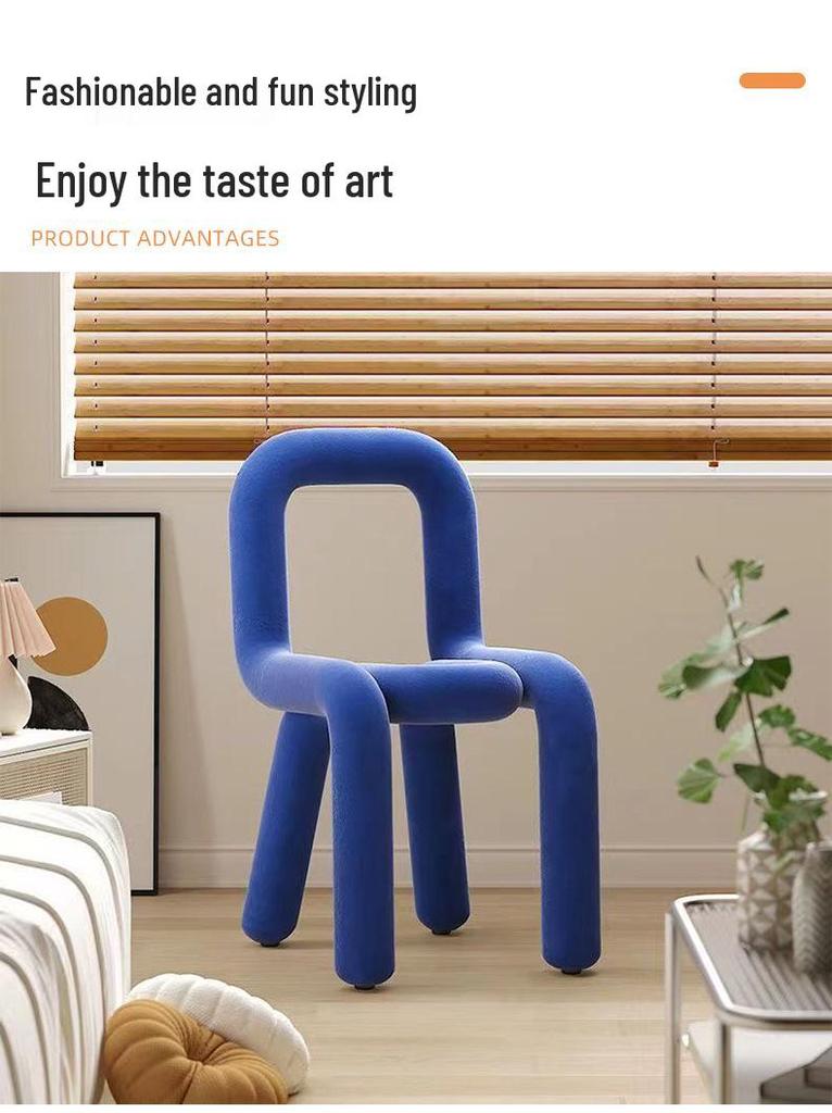 Creative Alien Backrest Chair for Bedroom, Dressing Table, Nail Salon, or Milk Tea Shop
