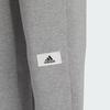 Adidas Lounge 7/8 Pants With Solid Color Logo Cuff Knit Sports Pants Women Bottoms Gray IP7053