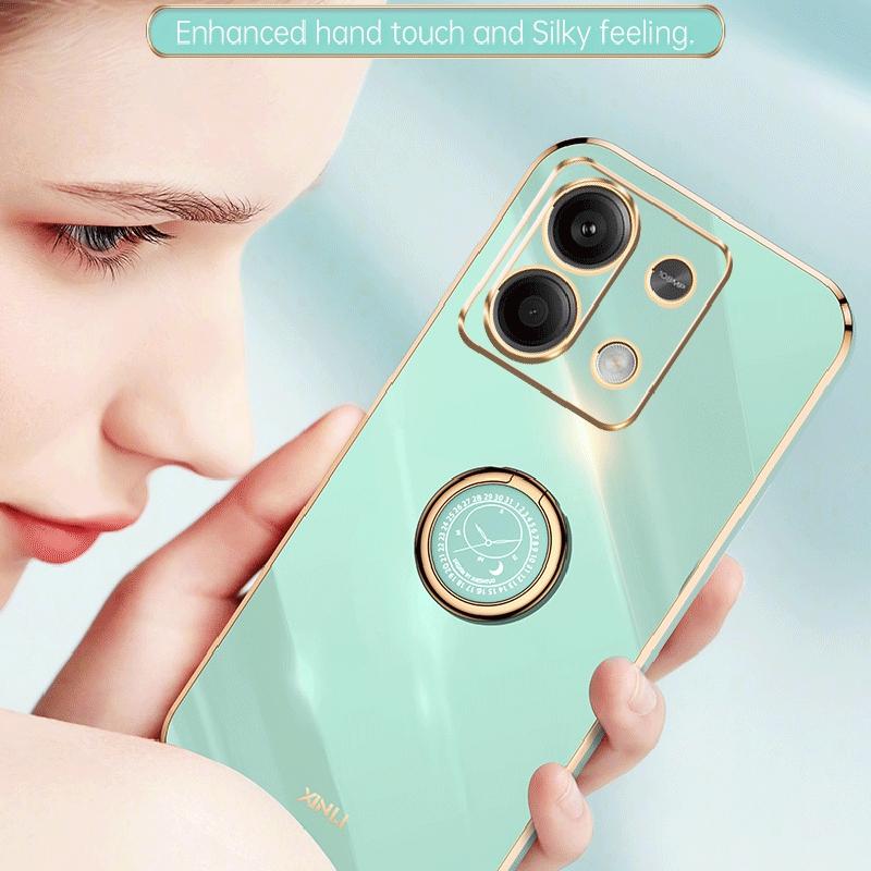 XINLI For Xiaomi Redmi Note 13 5G TPU Case Kickstand Electroplated Phone Cover Protector