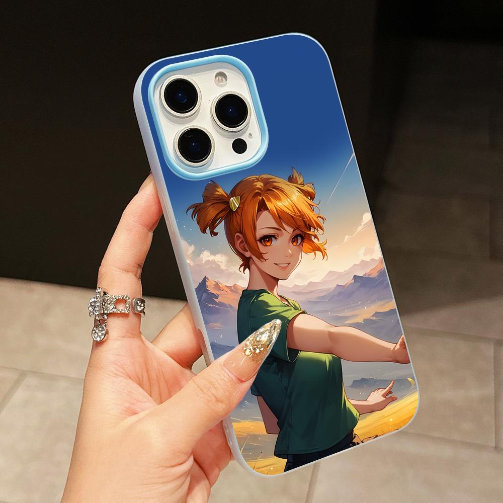 Everlasting Summer Alisa Jelly Double layer Light Blue Mobile Phone Case for iPhone 17 16 15 14 13 12 11 Air Pro Max Plus