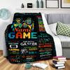 Game On Home Customize Your Name Blankets Comfortable Soft Lightweight Multiseasonal Use Blanket For Picnics Sofas Offices Beds Living Rooms Perfect