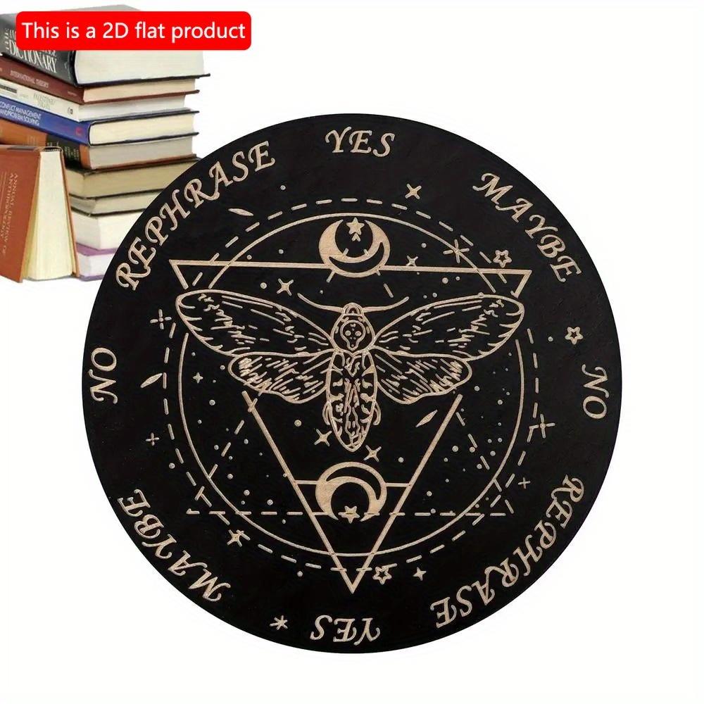 1 adet 2d Düz Ahşap Ouija Tahtası - 20cm Ahşap En Cadı Kehanet Tahtası Cadı El Sanatları Malzemeleri Falcılık Oyuncakları Karar Verme Sarkaç Cadı Altarı