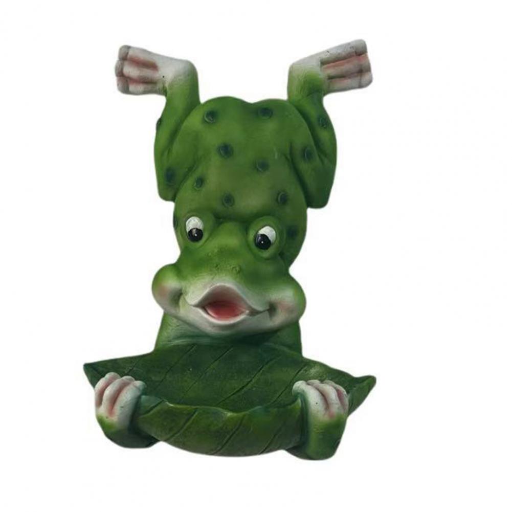 

Frog Garden Decoration Resin Frog Statue Resin Frog Figurine Birds Feeder Bowl for Garden Decoration Outdoor Patio зелений