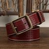 Belt Men's Retro Casual Cool Trendy All-Matching Hollow First Layer Cowhide Pin Buckle Genuine Leather Jeans Belt Men's