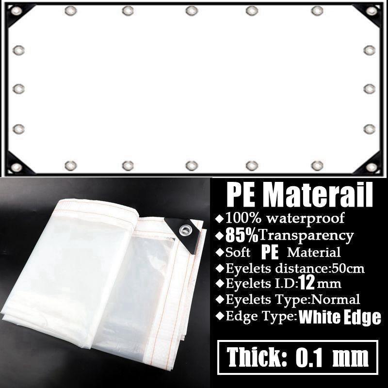 85% Clear PE Rainproof Cloth Home Window Transparent Windproof Screen Keep Warm Film Outdoor Pergola See Through Tarp Curtain