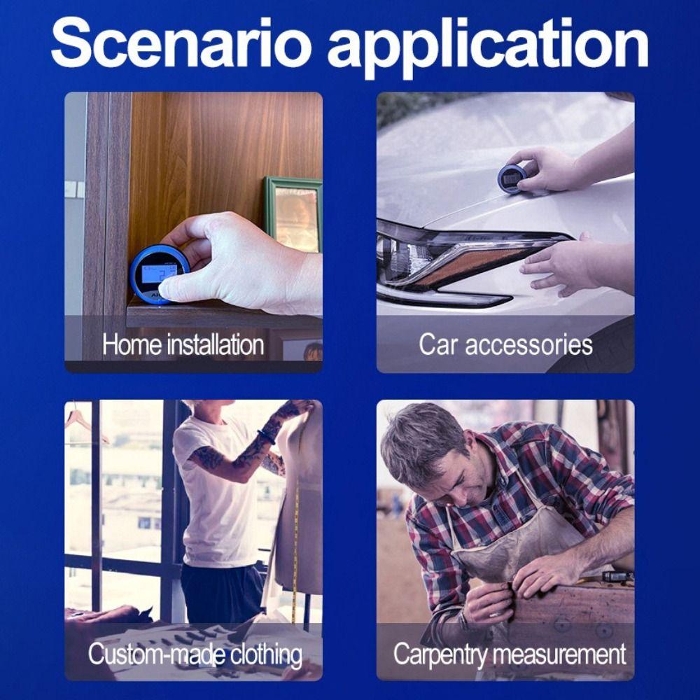 LCD Display Electronic Digital Tape Measure Small Size High-precision Digital Ruler Long Distance Portable Design