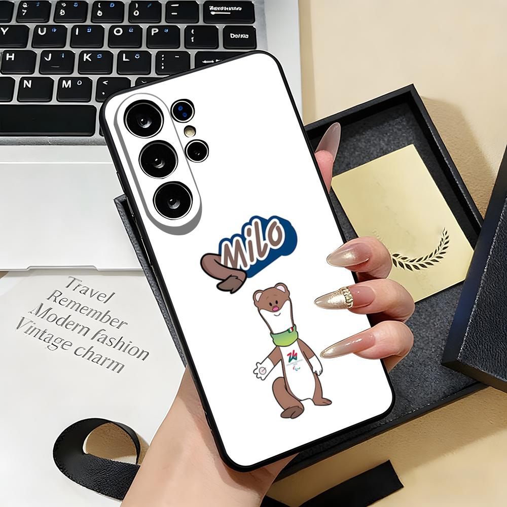 

T-Tina Cute And M-Milo Phone Case For Samsung S26 S25 S24 FE S23 S22 S21 Plus S20 Ultra Note20Ultra Black Soft Shell Galaxy S26