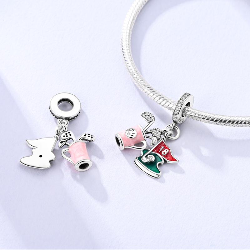 New Charms Plat Copper Blue Luminous Firefly Cat Dog Insect Star Charm Beads Fit Original Bracelet Diy Ladie Jewelry Pendant