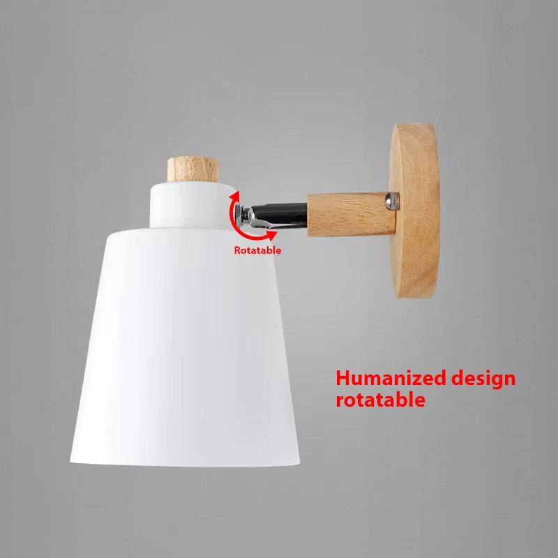 Modern LED Wall Lamp Macaron E27 Blub With Plug For Study Bedroom Bedside Hallway Living Room Home Decoration Lighting Fixtures