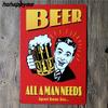 Vintage Tin Beer Signs Antique Decorative Metal Plaques Beer Carteles Vintage Metal Plaque Metal Vintage Pub 20*30cm