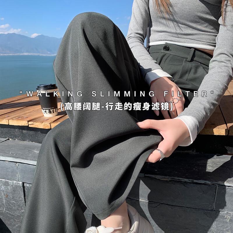 Women s Pleated High-Waist Wide-Leg Trousers S