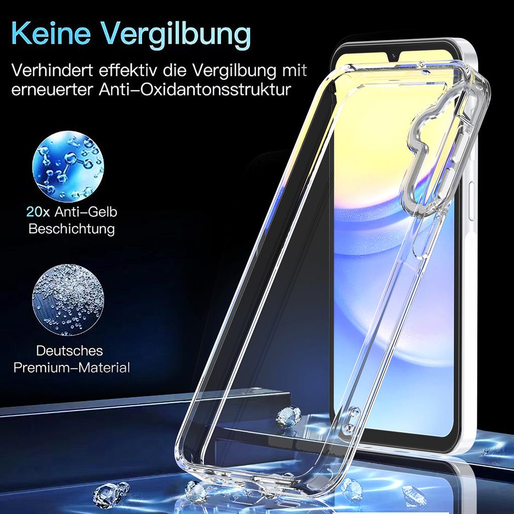 Luxury Shockproof Transparent Case for Samsung Galaxy S25 S24 S23 S22 Ultra Plus S25 Edge S25FE S24FE S23FE S21FE A53 A52 Cover